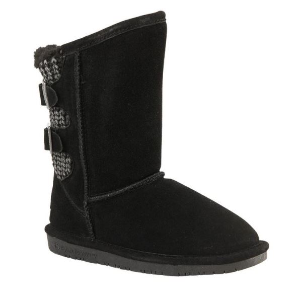 Botas Bearpaw Boshie Youth Criança Pretas | 0485-DCVPS