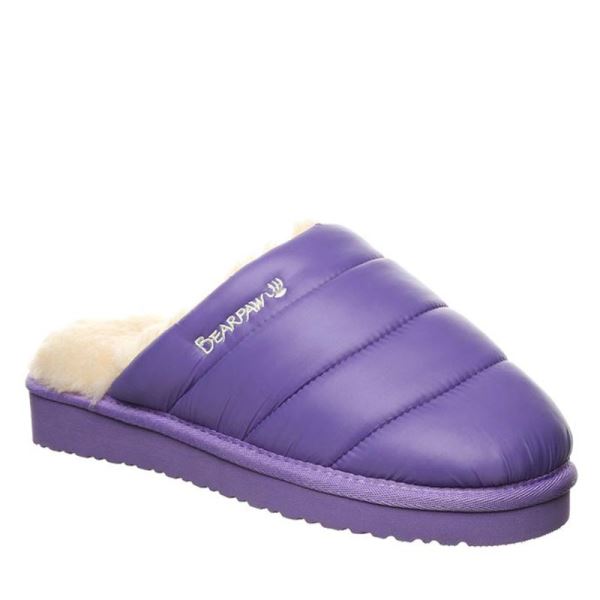 Chinelos Bearpaw Puffy Chinelos Feminino Roxo | 9378-GNFHK