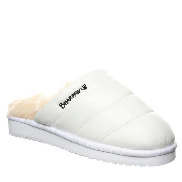 Chinelos Bearpaw Puffy Chinelos Feminino Branco | 9435-MUNTA