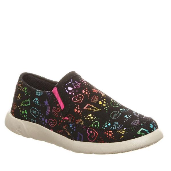 Sapatos Bearpaw Sunny Criança Pretas | 4765-IVFTP